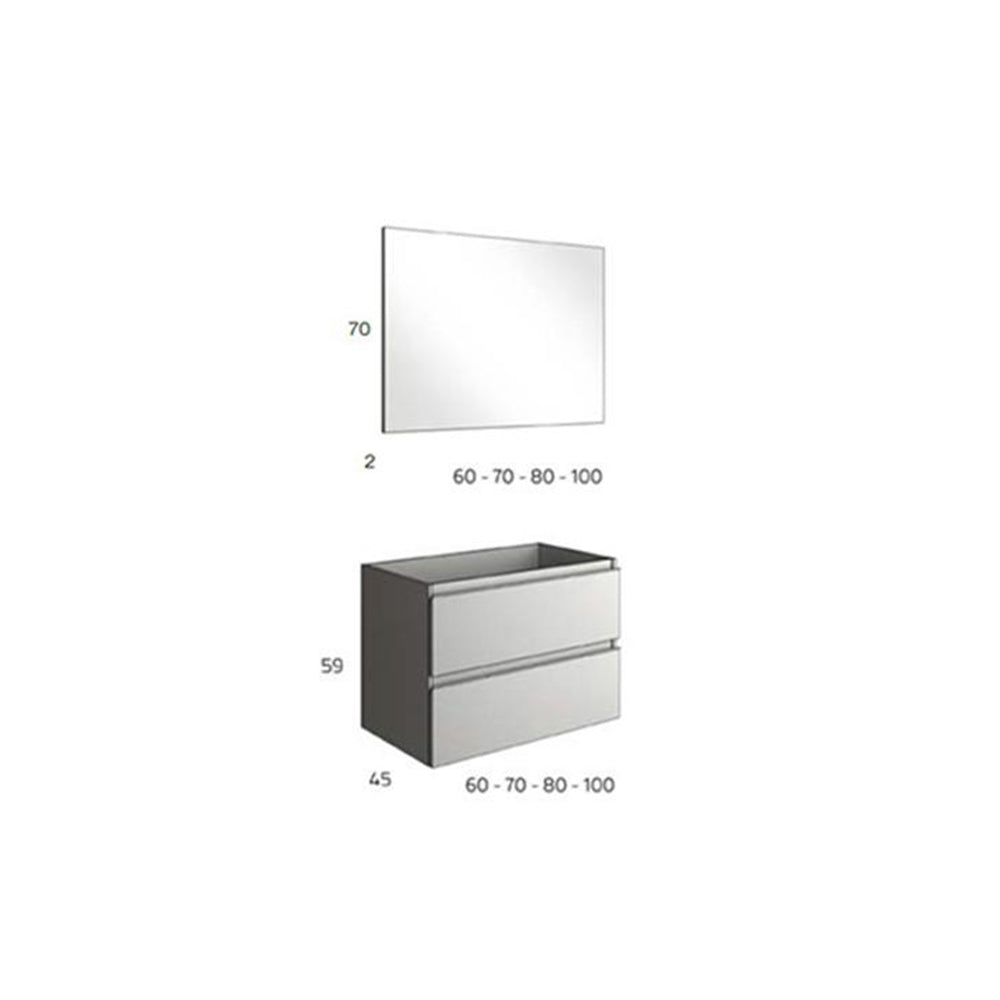 BATHME MADISON SQUARE Conjunto Completo Mueble de Baño Encimera Roble Ostippo