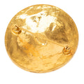 CC Gold Plated Filigree Round Brooch