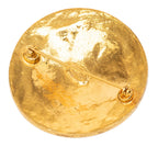 CC Gold Plated Filigree Round Brooch