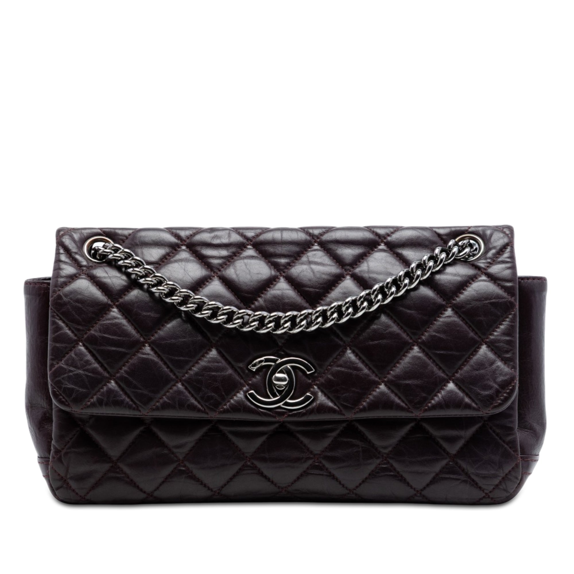 Small Aged Calfskin Lady Pearly Flap