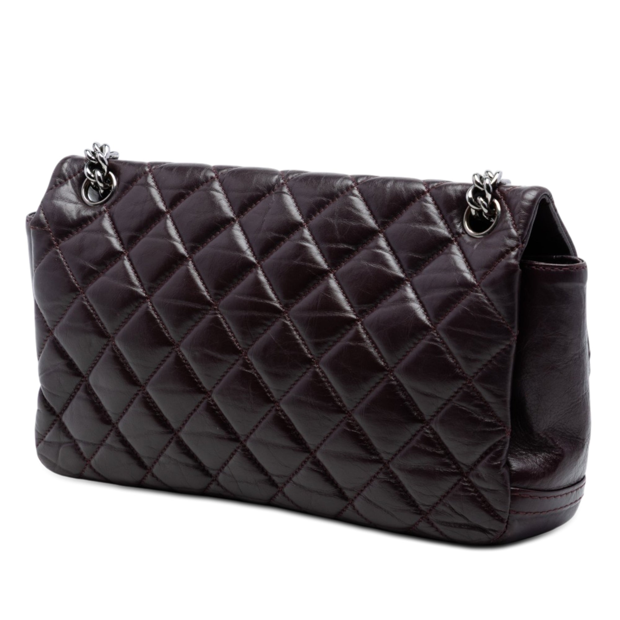 Small Aged Calfskin Lady Pearly Flap