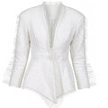 Bloomed Silence Tweed Jacket in White