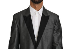 Men's Gray Patterned Martini 2 Piece Suit Acetate