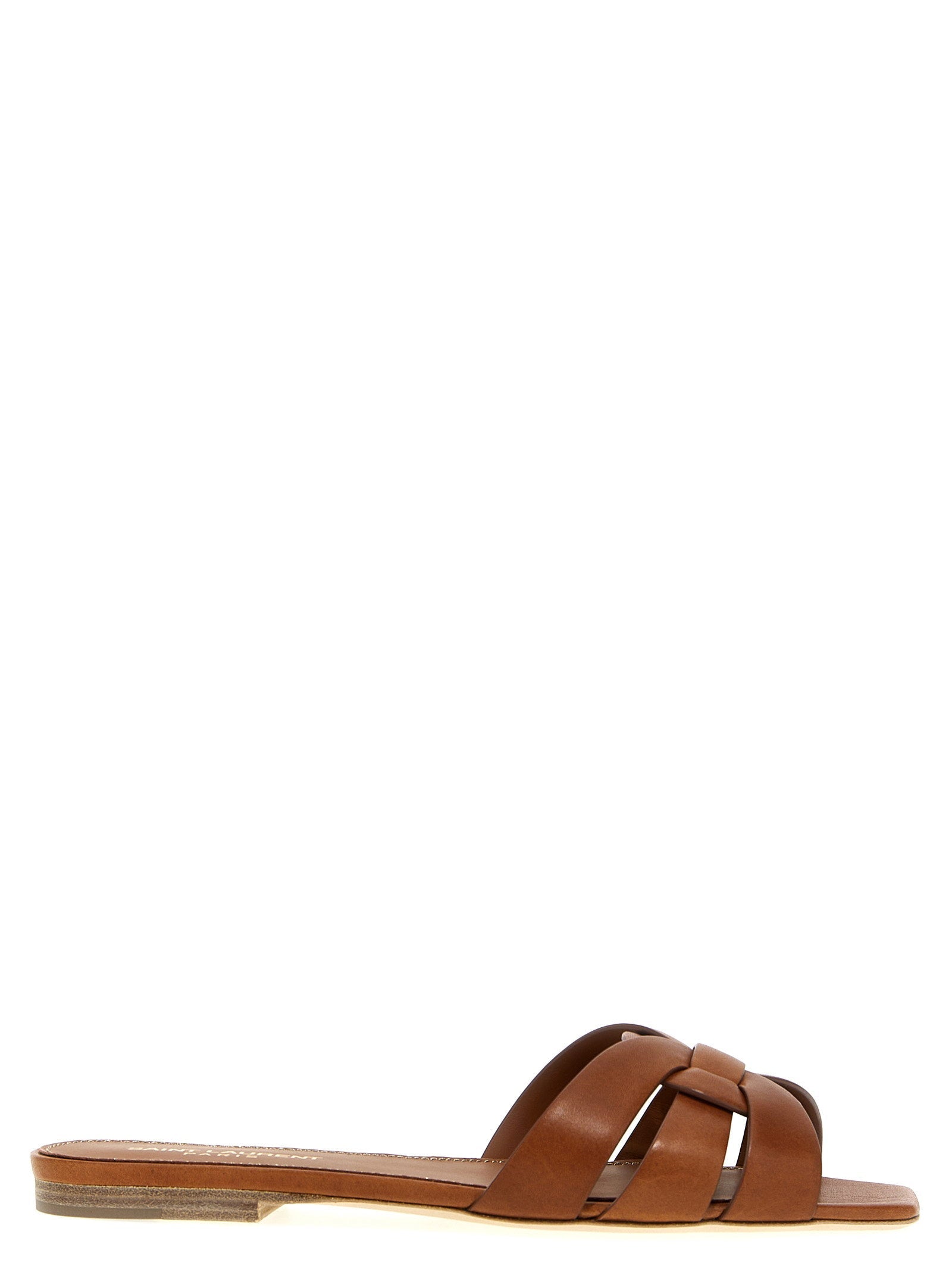 Saint Laurent Tribute Nu Sandal — Tan