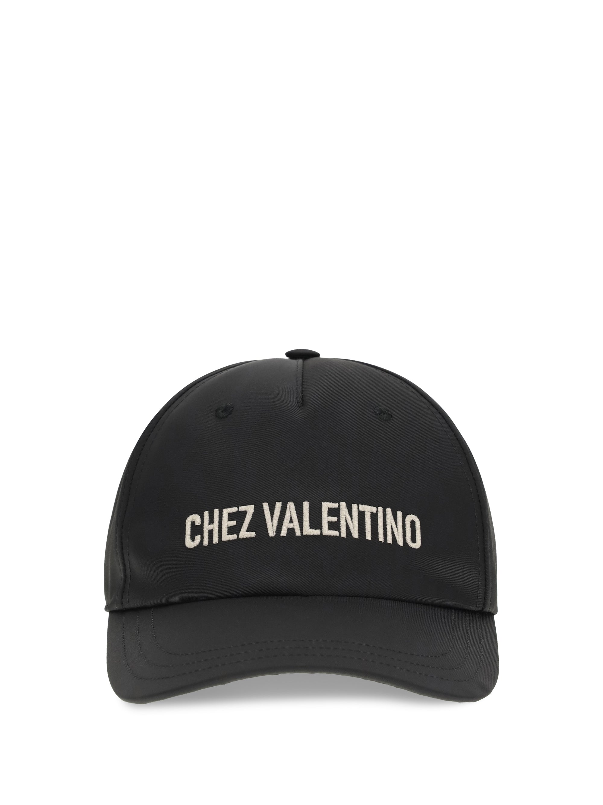 Valentino Garavani 8Y2HDA41UND Logo-Embroidered Baseball Cap — Black