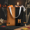 Personalizado Colorblock Scary Spiderweb Bat Bolsa de lona reutilizable con el tema inicial de Halloween Fiesta de Regalo para Goth Lovers Amigos