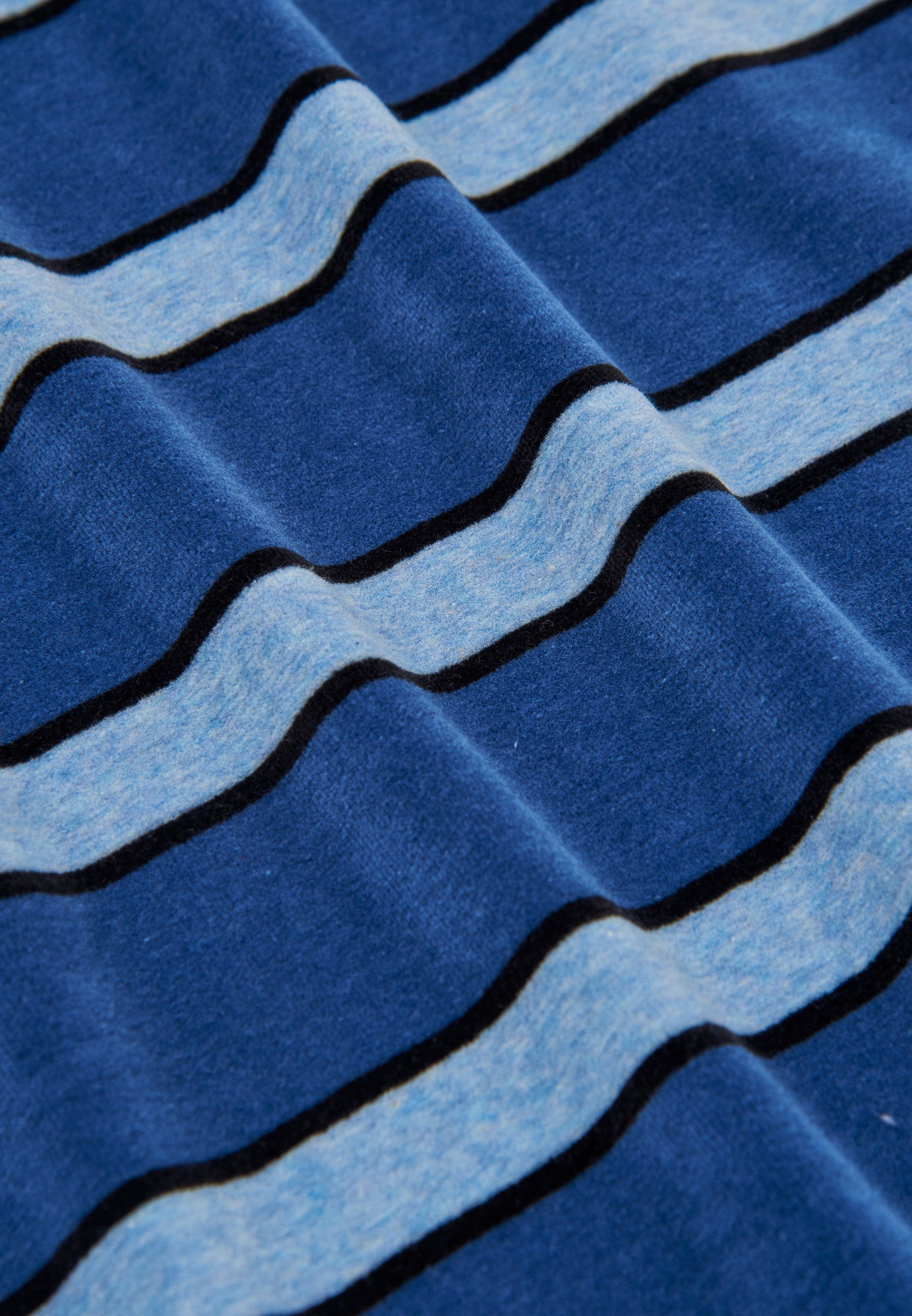 Pijama Hombre Invierno Terciopelo Rayas - Azul 5741_36
