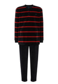 Pijama Hombre Invierno Terciopelo Rayas - Azul 5742_39