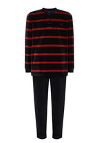 Pijama Hombre Invierno Terciopelo Rayas - Azul 5742_39