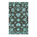 Teal & Forest Green Tribal Medallion Accent Rug