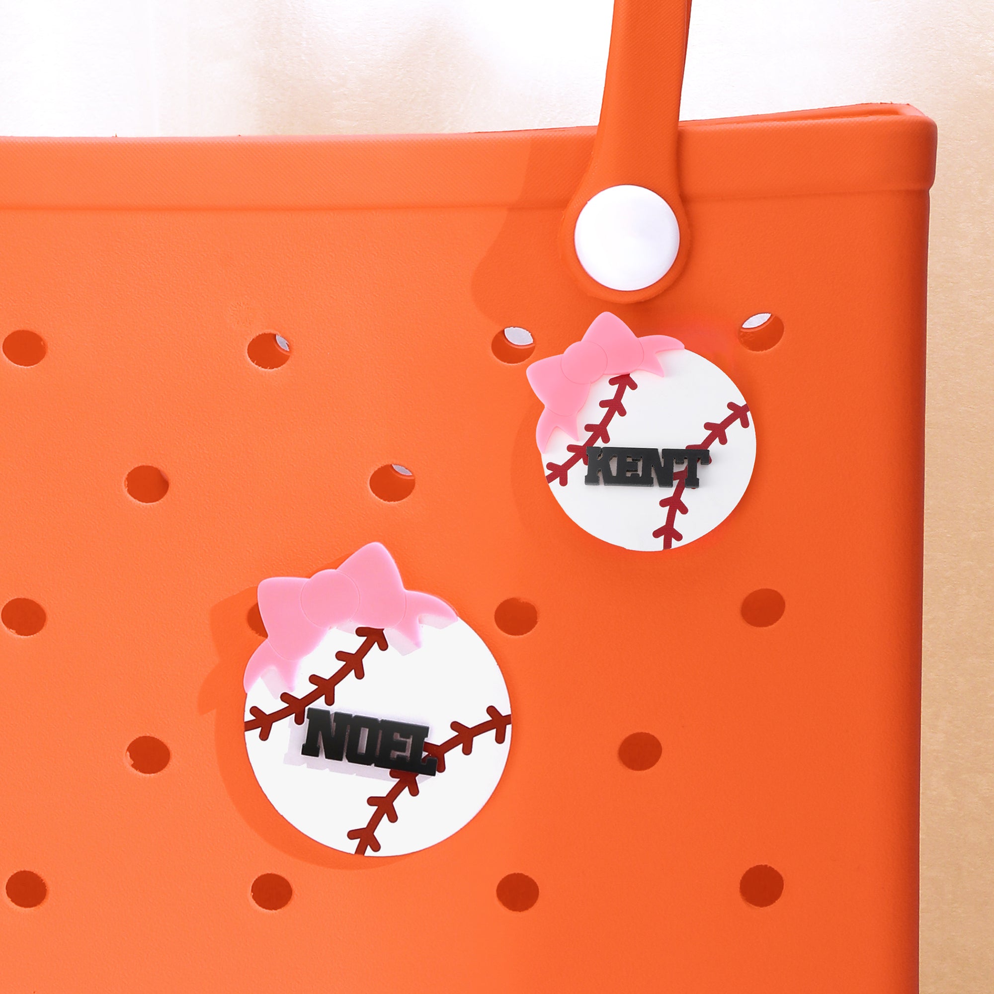 Personalizado de béisbol de softbol de fútbol de los deportes del arco de diseño de la bolsa con el nombre de accesorios para Bogg regalo de cumpleaños para los amantes del deporte