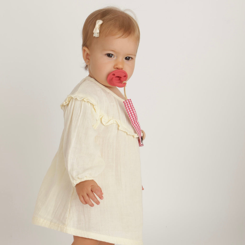 Chupete DIAMOND FS By Nenina & Co New Rojo, Rosa pálido y Gris