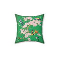 Blossom and Birds Throw Pillow