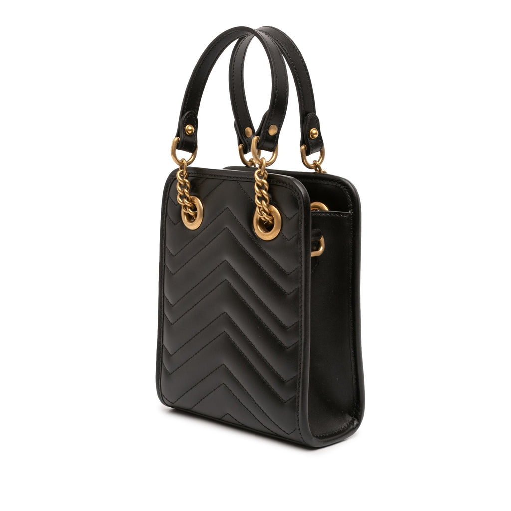 Mini GG Marmont Matelasse Leather Satchel