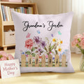 Personalizado Nacimiento Flor Suave Funda de Almohada con 1-7 Nombres Decoración del Hogar Cumpleaños Día de la Madre Regalo para la Madre Abuela