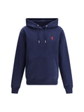 AMI Paris Embroidered Logo Hoodie — Navy
