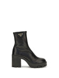 Prada Stretch Leather Platform Boot — Black