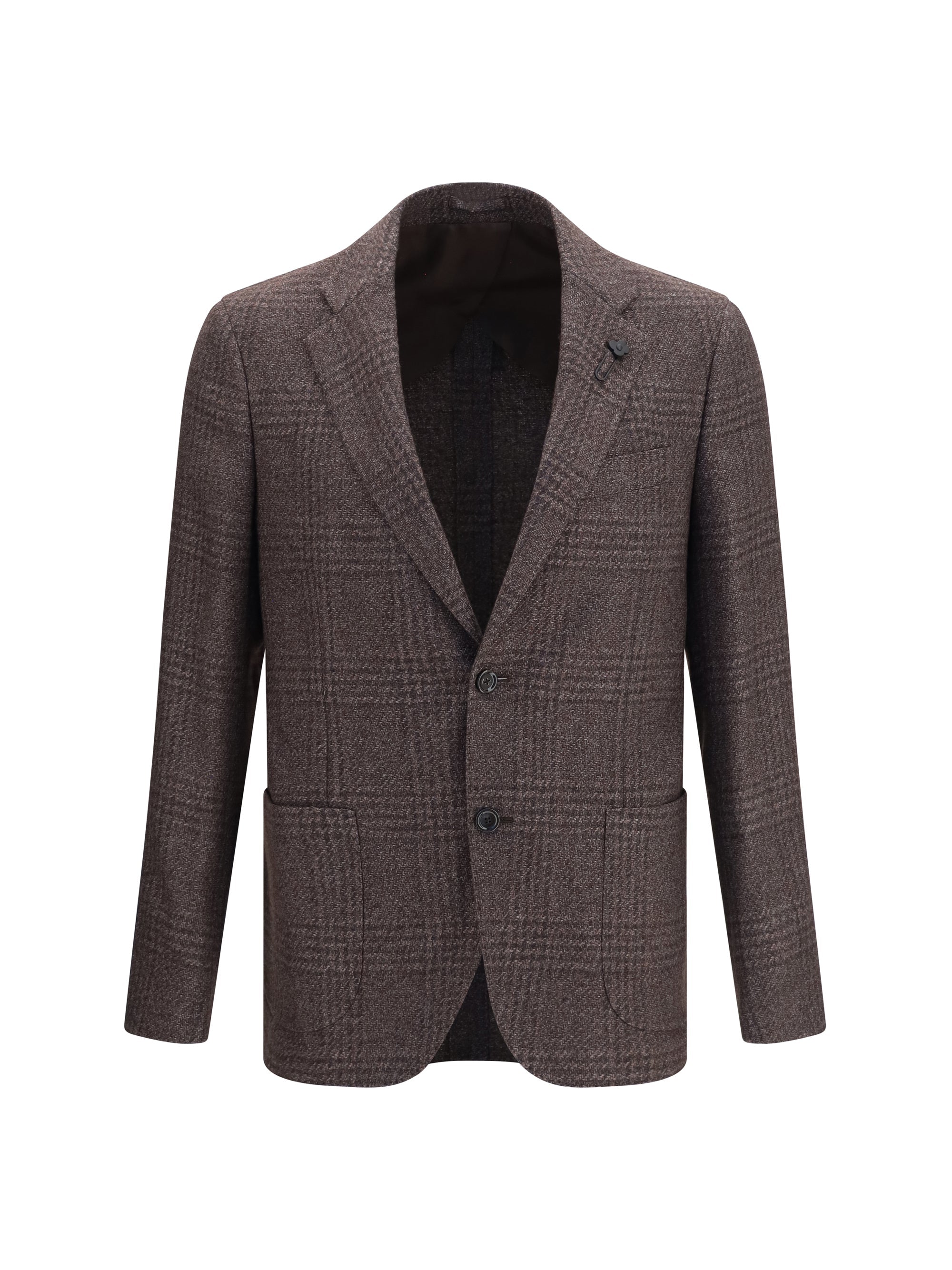 Lardini Wool-Blend Blazer — Gray