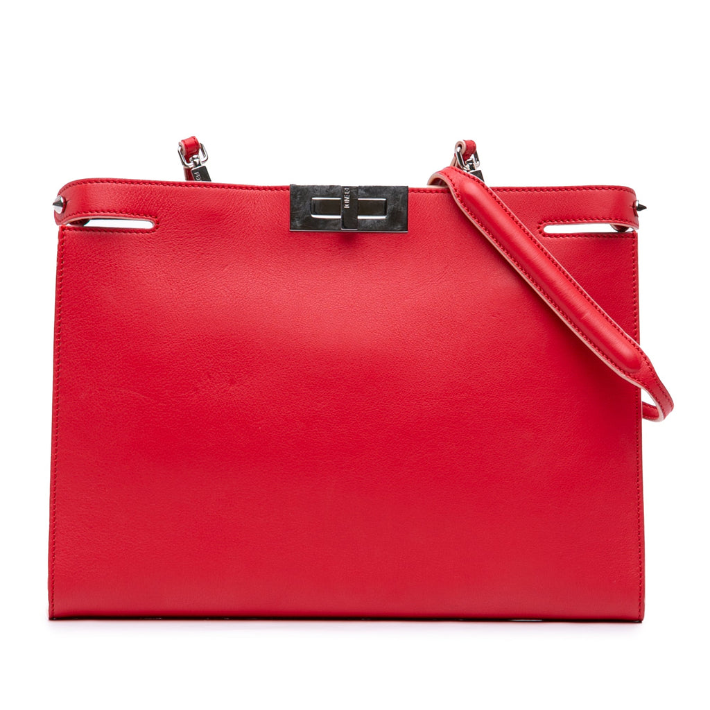 Leather Peekaboo Clutch Crossbody