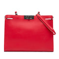 Leather Peekaboo Clutch Crossbody