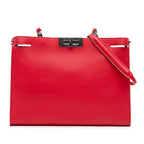 Leather Peekaboo Clutch Crossbody