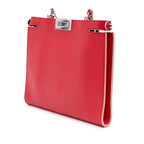Leather Peekaboo Clutch Crossbody