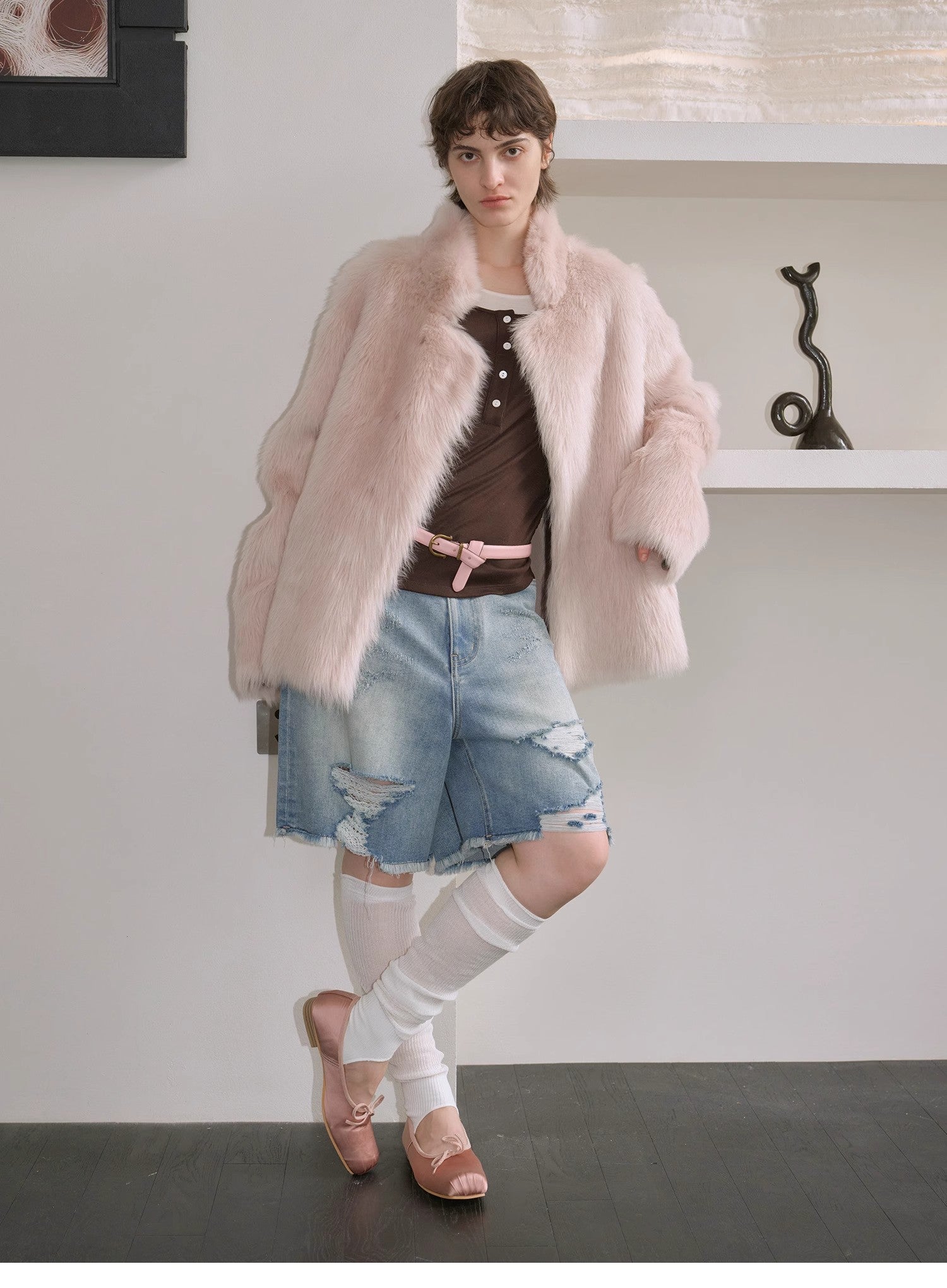 Heartbeat Mark Tuscany sheepskin women's short fur coat
