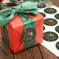 Personalizada de dibujos animados de Santa Claus inicial impermeable pegatinas con nombre de regalo de Navidad Decoración Favor de fiesta para los amigos de la familia