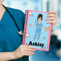 Cuaderno de espiral A5 personalizado con el nombre de la enfermera y 120 páginas rayadas Regalo de agradecimiento por la semana de la enfermera para el personal médico
