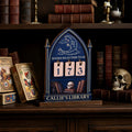 Personalizado Libros leídos este año Gothic Wooden Books Read Tracker with Text and 30 Number Blocks Bookshelf Decor Birthday Gift for Reader Book Lover