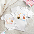 Personalizado lindo león perro animales 100% algodón bebé body niño camiseta con nombre aniversario cumpleaños regalo para bebés niños