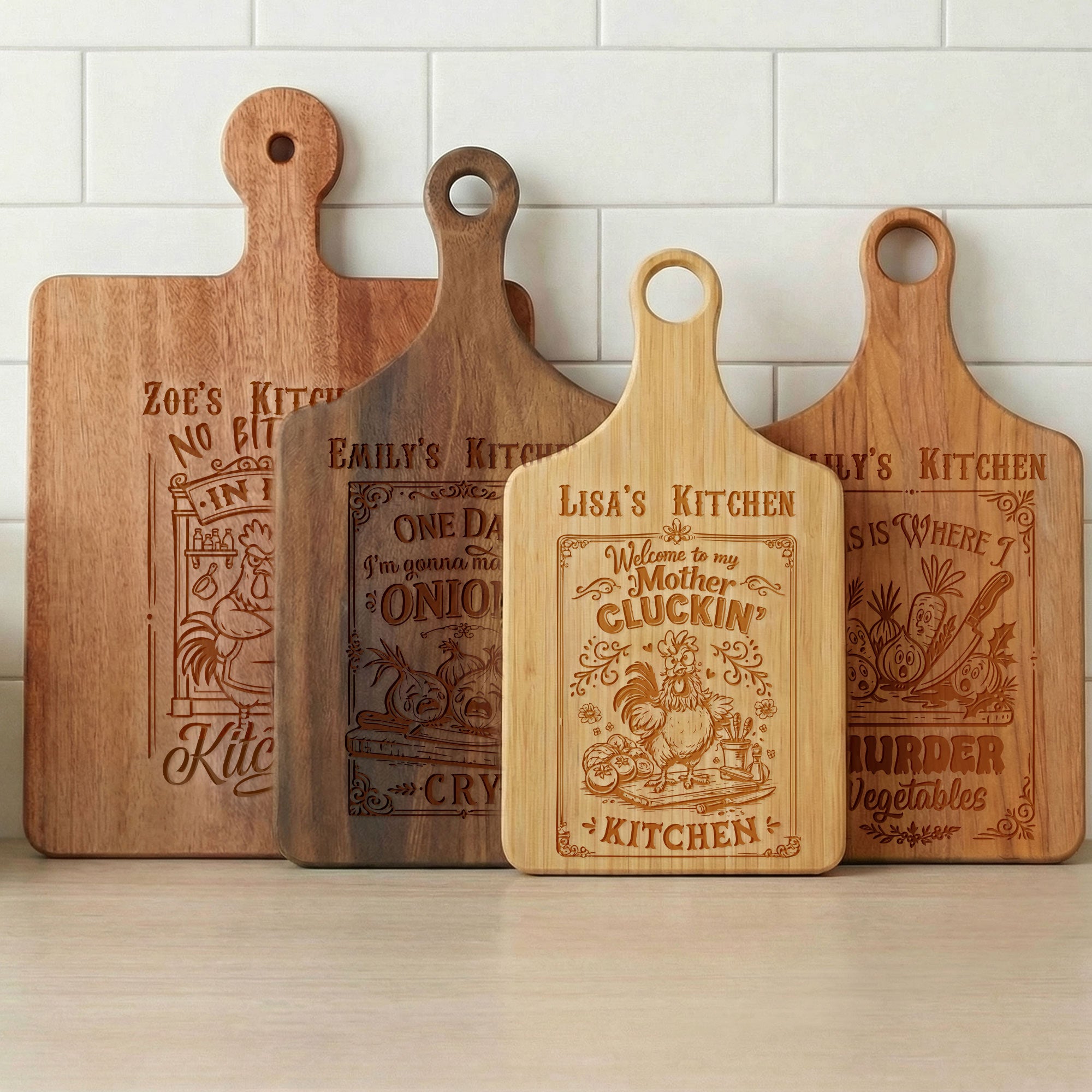 Tabla para Cortar Charcutería Personalizada con Nombre Decoración de Cocina Regalo de Aniversario Cumpleaños para Esposa Pareja
