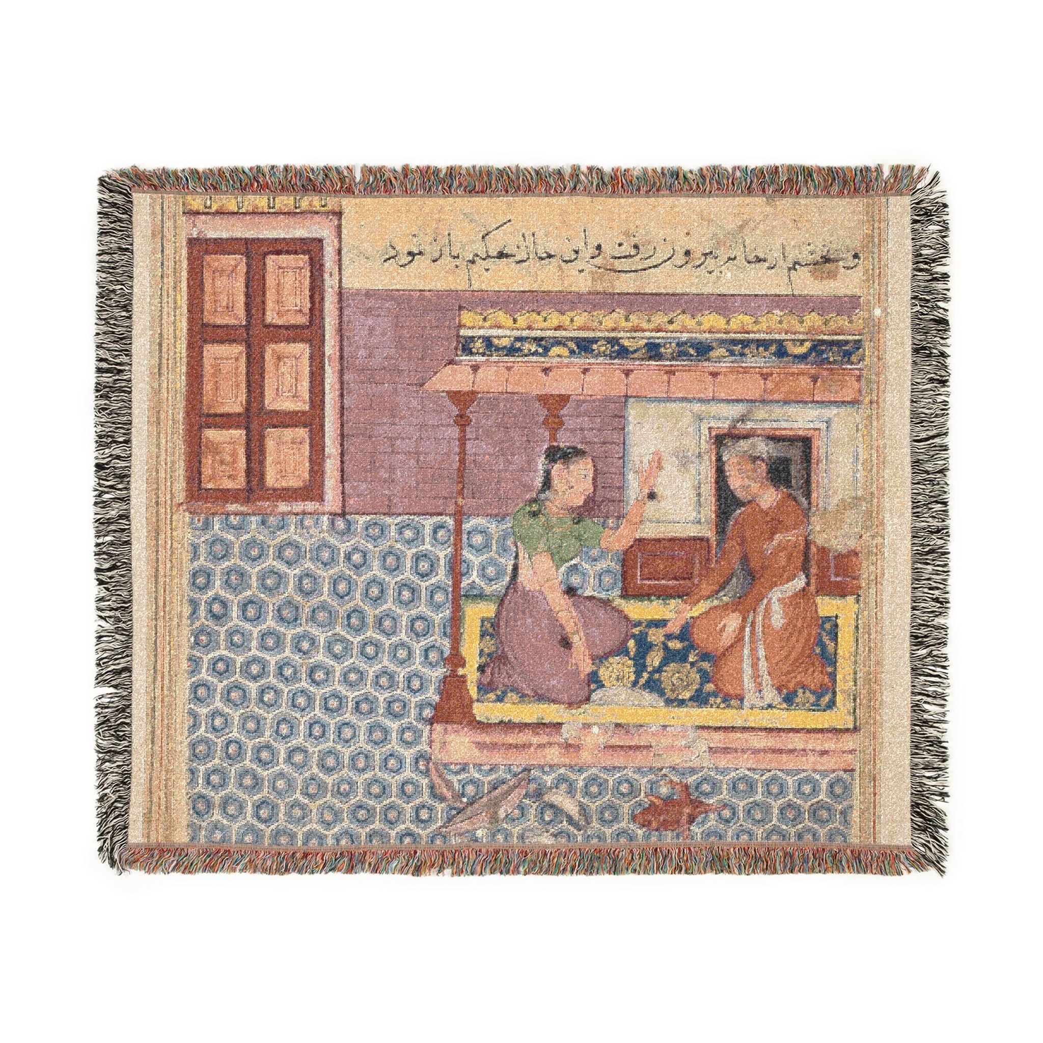 The pious man’s wife offers the seven-colored bird as food to her lover, but not finding its head, he breaks the pot and bowl in anger, from