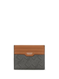 Ferragamo Monogram Leather Card Case — Gray
