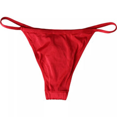 Women's Red Nylon Stretch Beachwear Swimwear Bottom Bikini Elastane Clothing
