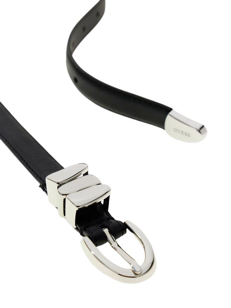 Cinturón de piel Guess — Negro