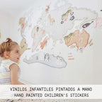 Vinilo Decorativo Infantil Mapa Mundi L 180x120cm