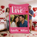 Personalizada You Are My Love Multicolor Foto de Pareja Manta Suave con Nombres Uso Diario Aniversario San Valentín Regalo para Parejas