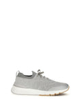 Brunello Cucinelli Techno Cotton Knit Sneakers — Gray