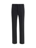 Prada Tailored High-Waist Wool Trousers — Black
