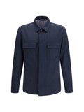 Etro Pure Wool Paisley Jacket — Navy