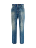 Versace Straight-Leg Denim Jeans — Blue