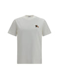Camiseta Burberry Blanca con el Caballero Ecuestre Bordado