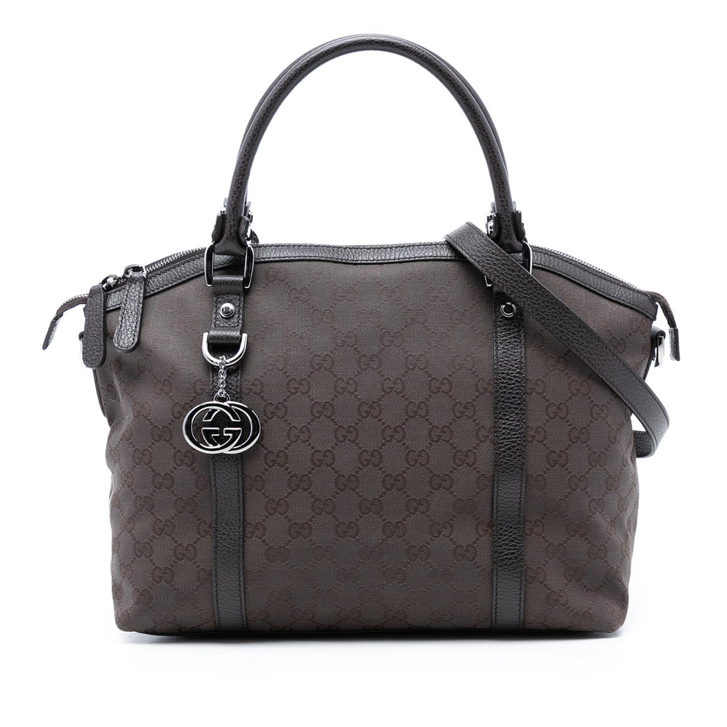GG Canvas Charm Dome Satchel