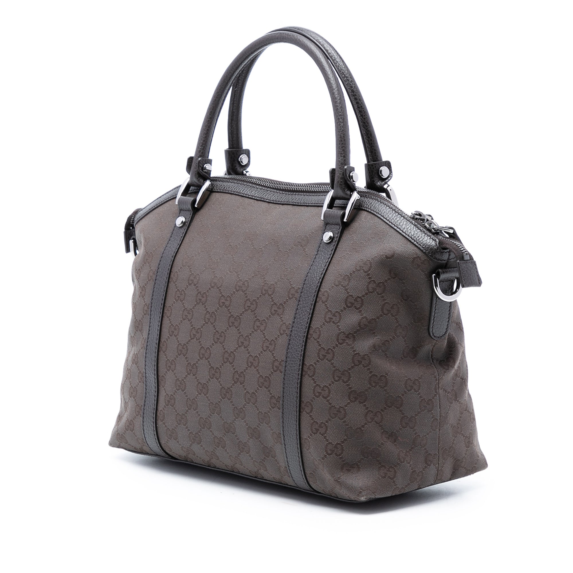GG Canvas Charm Dome Satchel