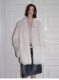 Autumn Exclusive Imported Tuscan sheepskin short lapel fur coat