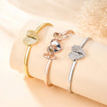 Personalizada en forma de corazón Circonio Angel Wing Foto Relicario Pulsera Aniversario Cumpleaños Memorial Gift for Wife Mother Grandma