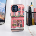 Funda personalizada de TPU con diseño de librería para iPhone con nombre Regalo de inauguración de cumpleaños para lectores amantes de los libros
