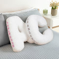 Almohada de felpa con letras personalizadas y parche con nombre Decoración para la habitación infantil Regalo de inauguración para la familia y los niños