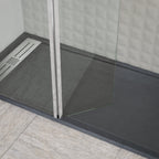 BATHME LIAM Mampara Ducha Fijo+Abatible Cromo Transpartente